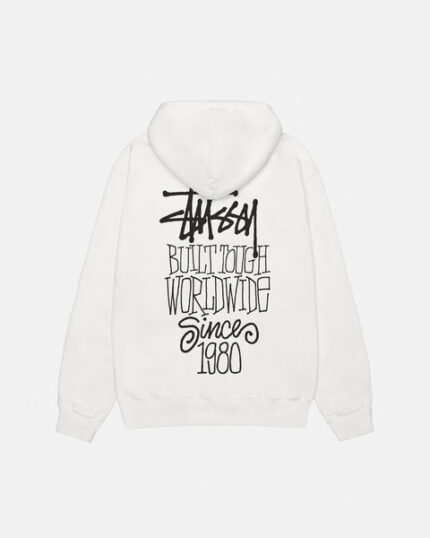 BUILT TOUGH HOODIE PIGMENT DYED WHITE