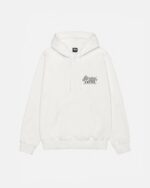 Stussy Ist Hoodie White Pigment Dyed