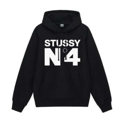 Stussy no.4 Hoodie-Black