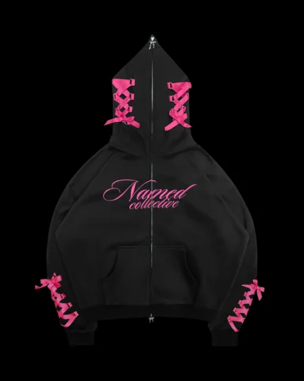 FORBIDDEN ZIP HOODIE BLACK