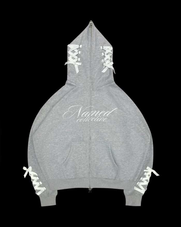 FORBIDDEN ZIP HOODIE GREY MARL